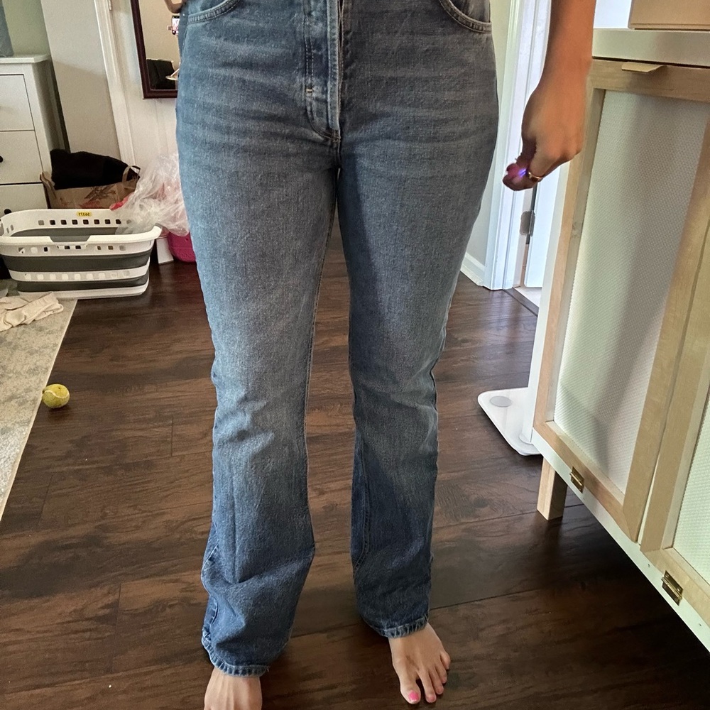 Light wash with the free boot cut jeans